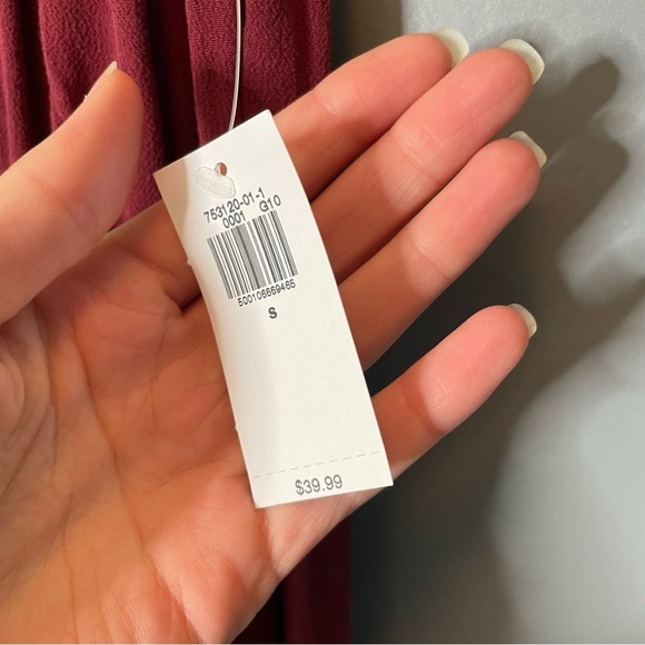 Old navy Burgundy Sleeveless midi Dress size small - Picture 4 of 10